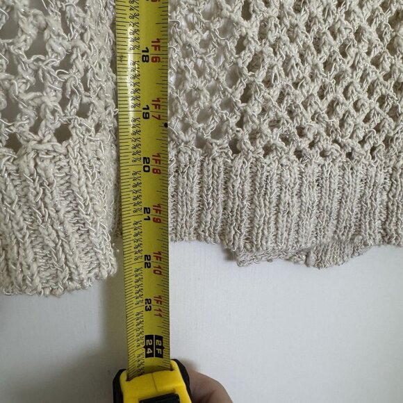 Chicos Cardigan Sweater Womens 0 Small Open Front Boho Metallic Knit - Picture 5 of 7